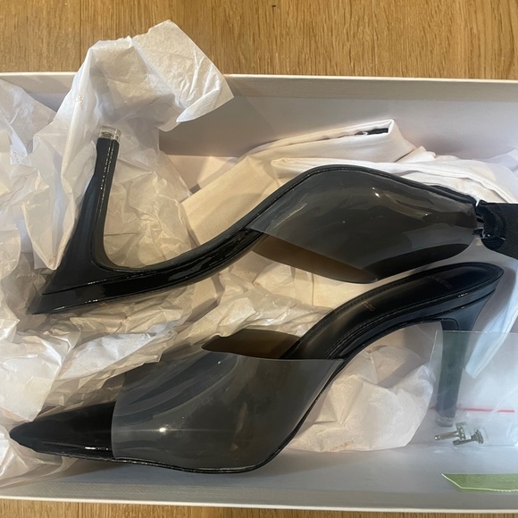 Black suede studio pvc mule black size 39.5 - Picture 13 of 16